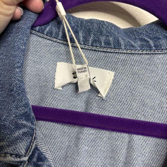 Rails Womens Button Front Short Sleeve Denim Mini Dress Size Large - Picture 10 of 11